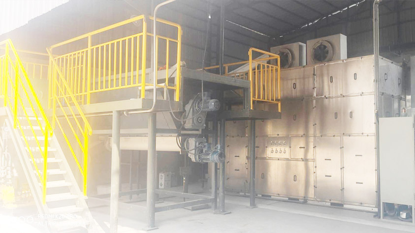 九洲藥業污泥低溫帶式干化機應用